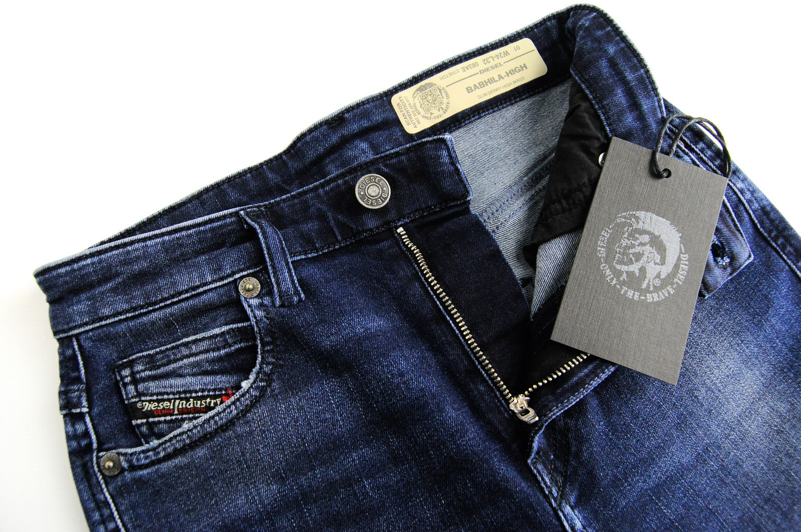 DIESEL Babhila-High 083AE Women Jeans W24/L32 Slim Skinny High Waisted Zip-Fly