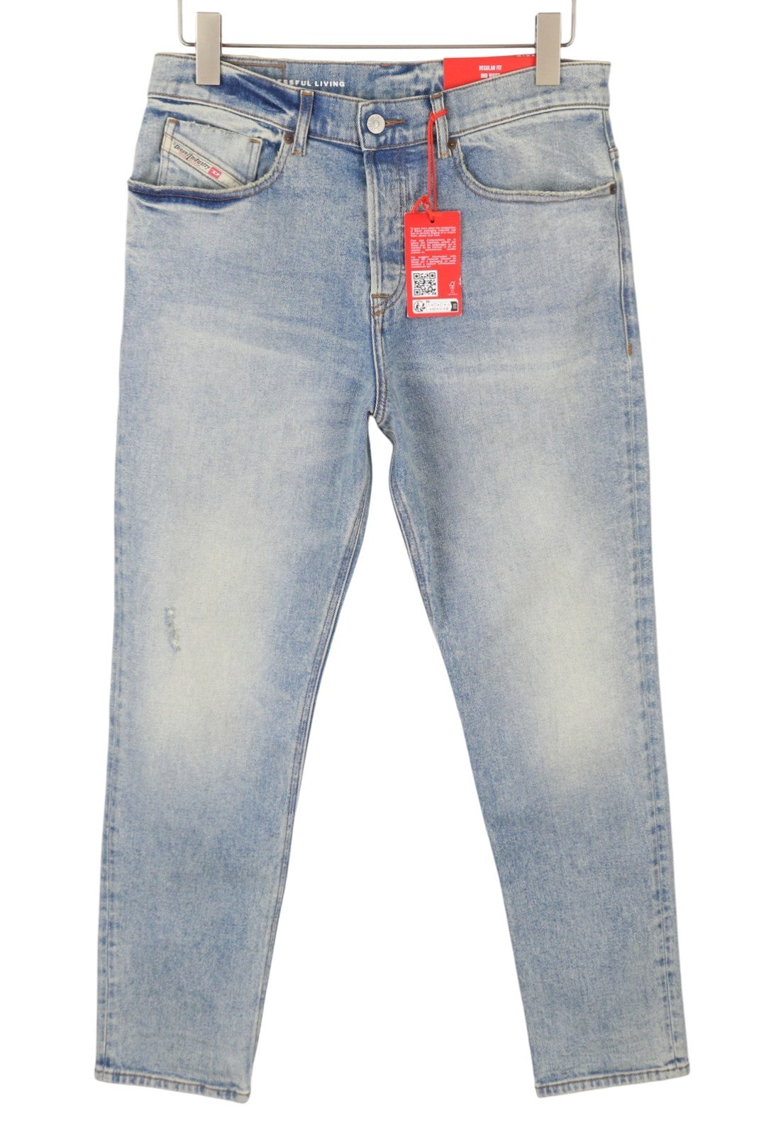 DIESEL 2005 D-Fining 09E86 Men Jeans W30/L32 Blue Faded Regular Fit Tapered