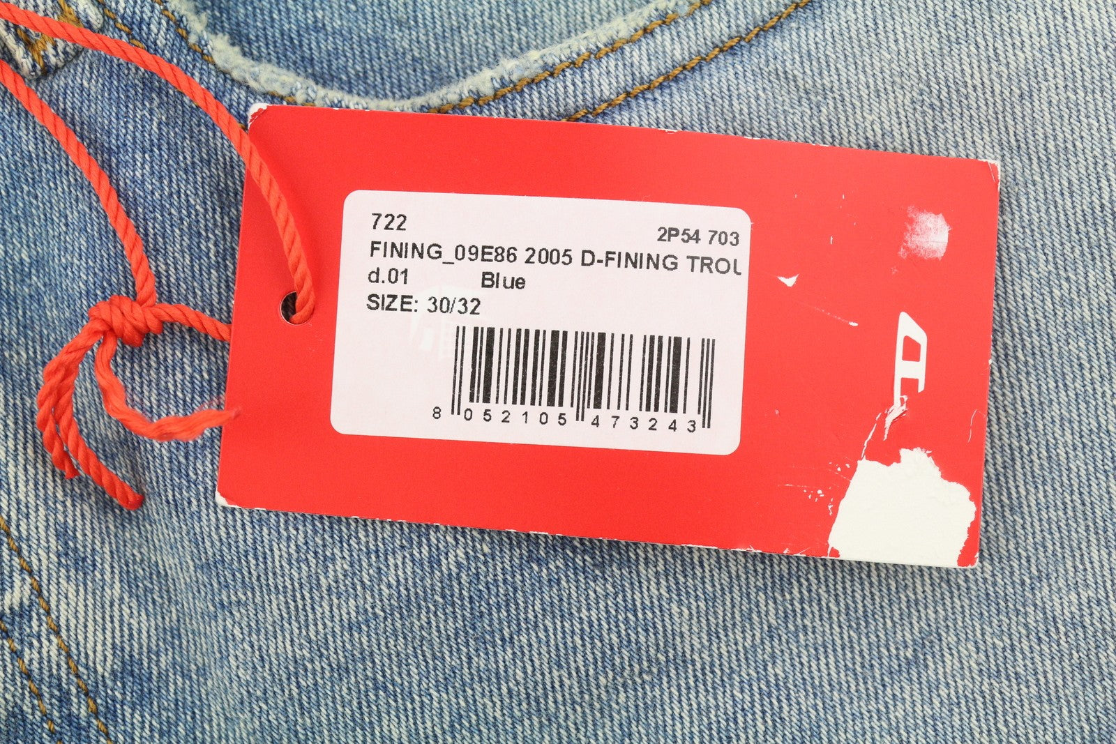 DIESEL 2005 D-Fining 09E86 Men Jeans W30/L32 Blue Faded Regular Fit Tapered