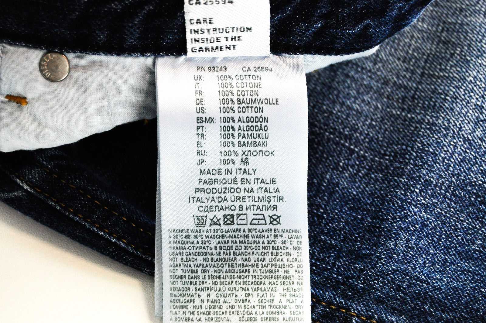 DIESEL Aryel 080AH Women Jeans W25/L30 Ripped Blue Denim Aged Look Straight Fit