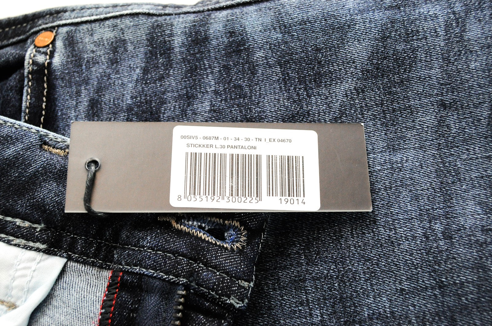 DIESEL Stickker 0687M Men Jeans W34/L30 Super Slim Skinny Fit Stone Blue Denim