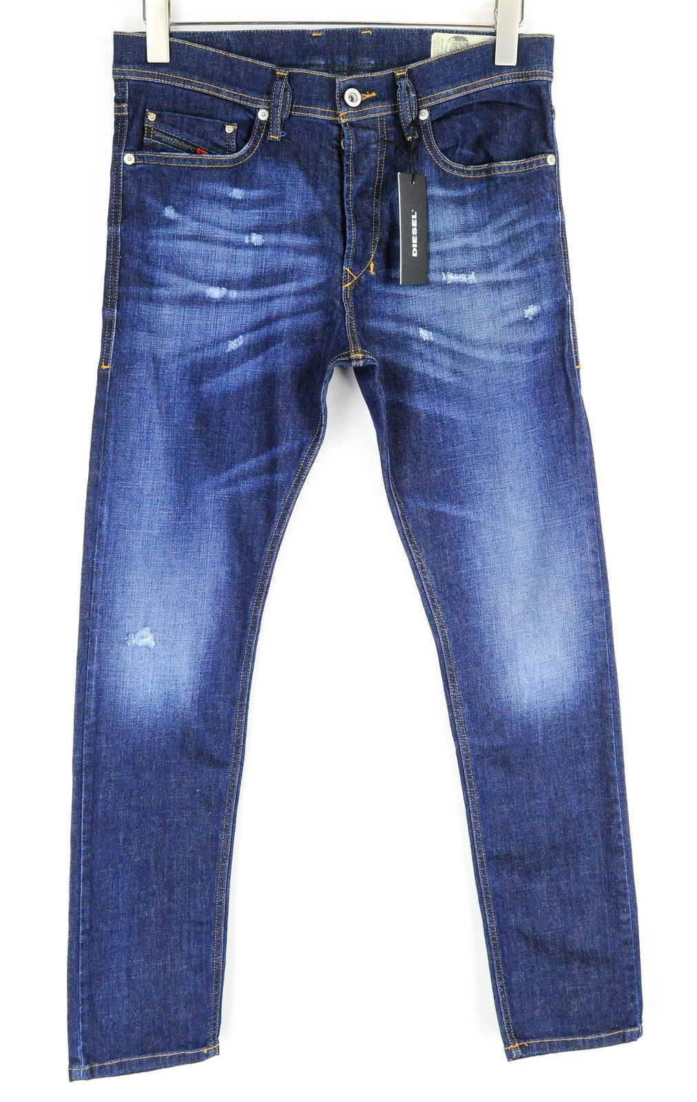 DIESEL Tepphar R7NA8 Men Jeans W29/L32 Slim Carrot Dark Blue Cotton Stretch