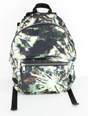 REPLAY Men Backpack OS Green Printed Unisex Adjustable Straps Logo Casual