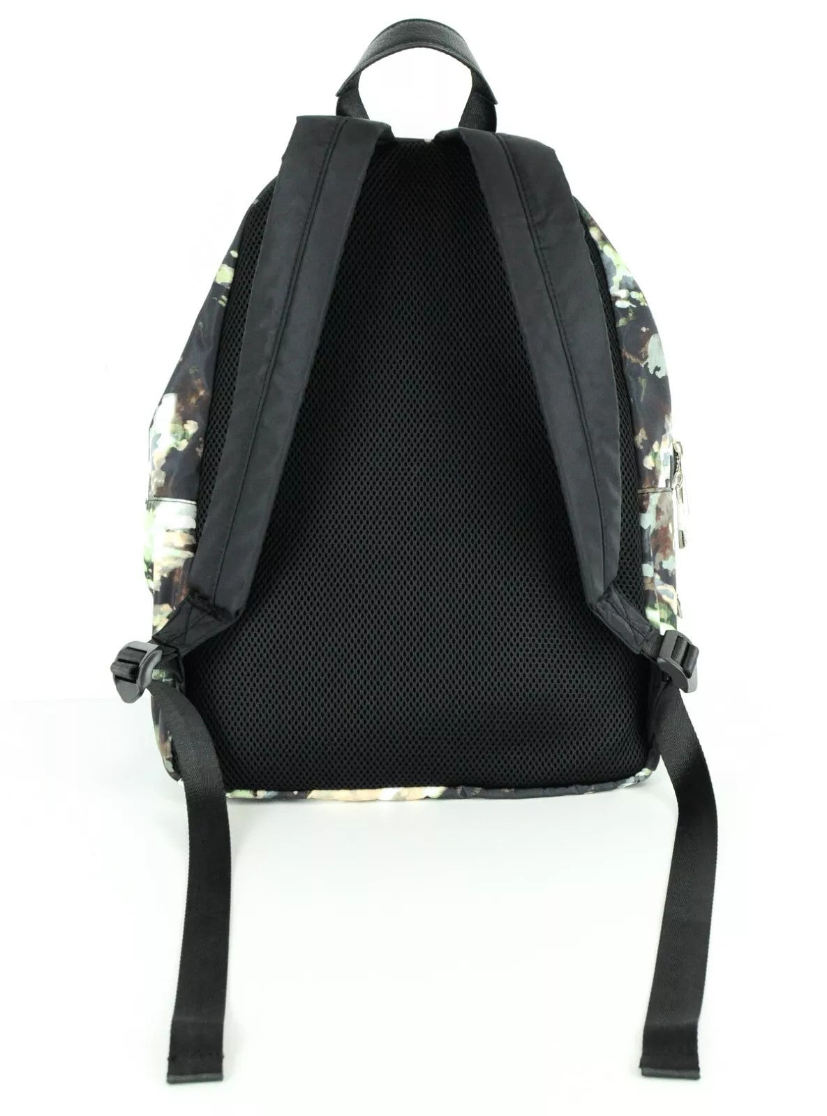 REPLAY Men Backpack OS Green Printed Unisex Adjustable Straps Logo Casual