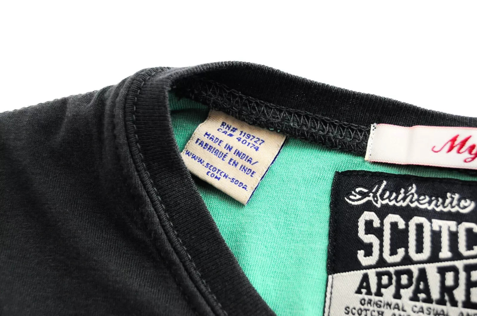 SCOTCH & SODA Ams Couture Men T-Shirt S Brown Green Short Sleeved Pure Cotton