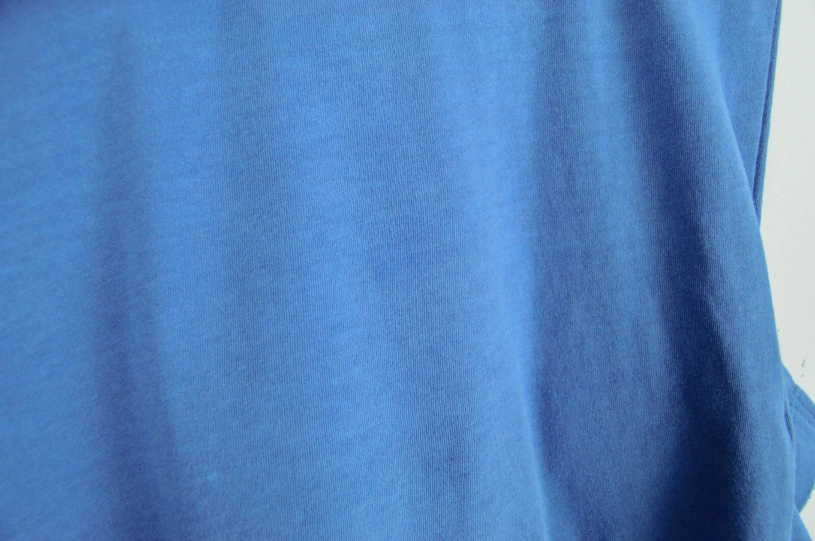 REPLAY Men T-Shirt S Blue Pure Cotton Short Sleeve Ripped Logo Pullover