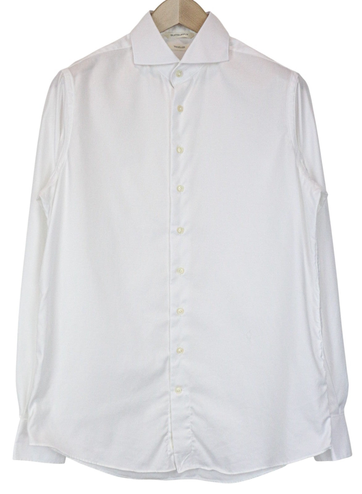 „SUITSUPPLY Traveller“ vyriški formalūs marškinėliai, 40 dydžio, ploni, balti, grynos medvilnės, ilgomis rankovėmis 
