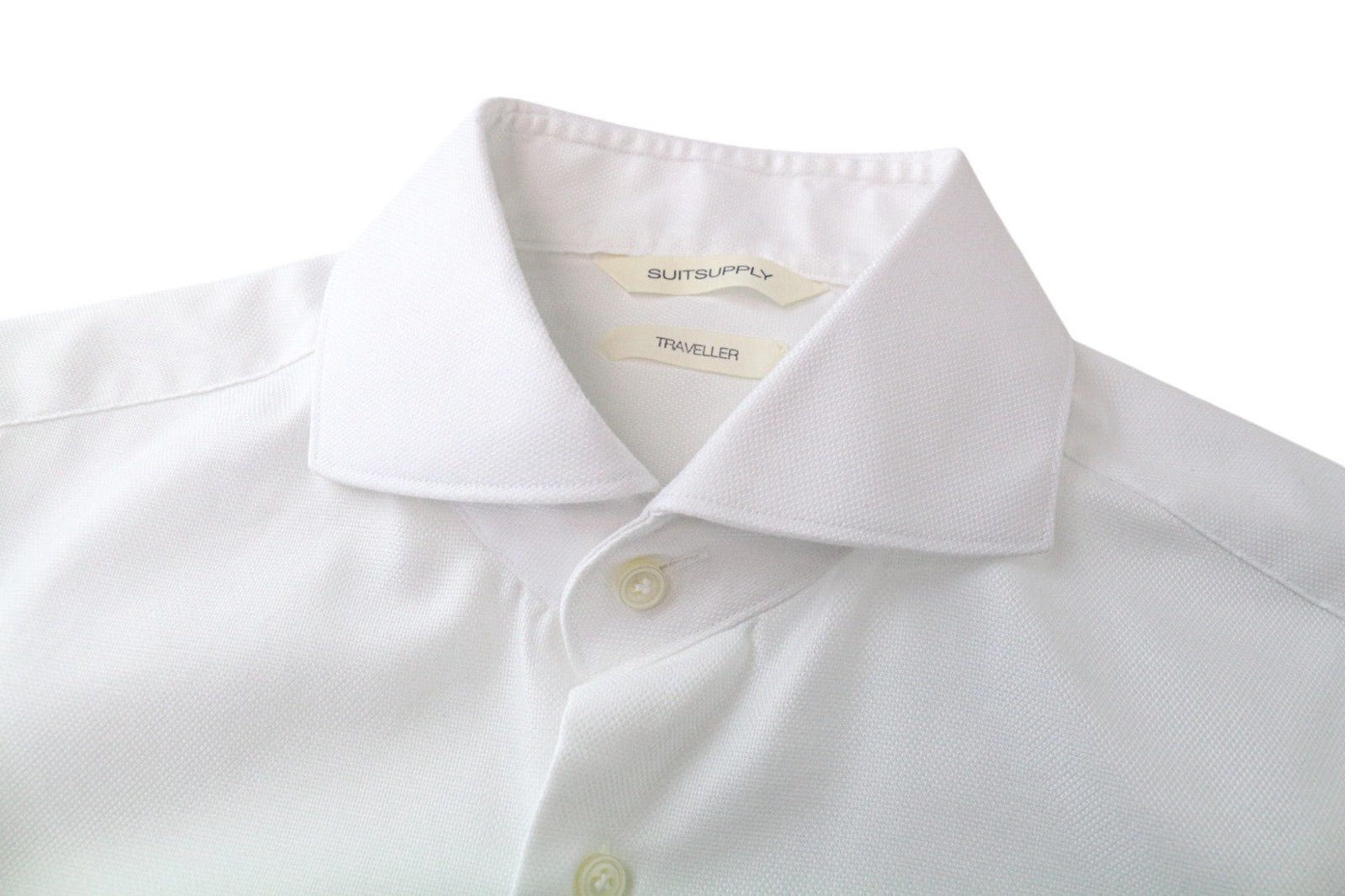 „SUITSUPPLY Traveller“ vyriški formalūs marškinėliai, 40 dydžio, ploni, balti, grynos medvilnės, ilgomis rankovėmis 
