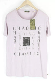 SCOTCH & SODA Ams Couture Men T-Shirt ~L Light Purple Short Sleeve Logo Pullover