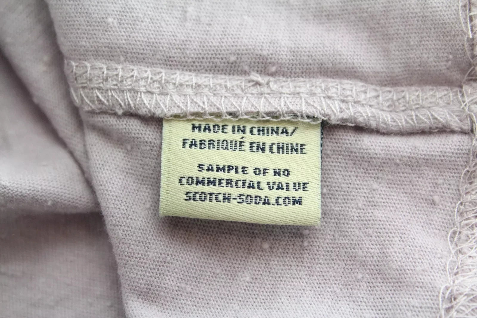 SCOTCH & SODA Ams Couture Men T-Shirt ~L Light Purple Short Sleeve Logo Pullover