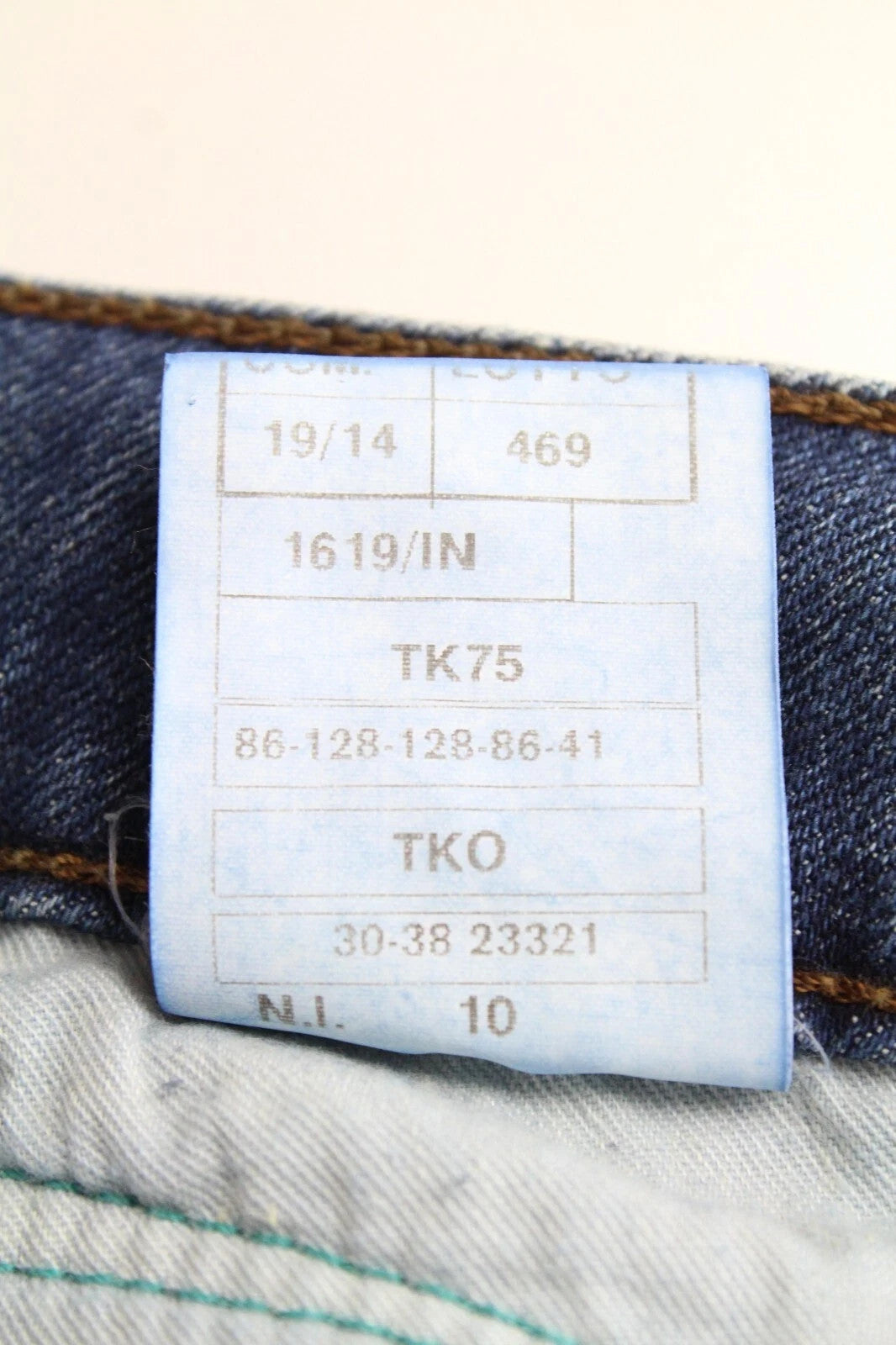 TAKESHY KUROSAWA Power Men Jeans W30 Slim Fit Distressed Cotton Stretch Blue