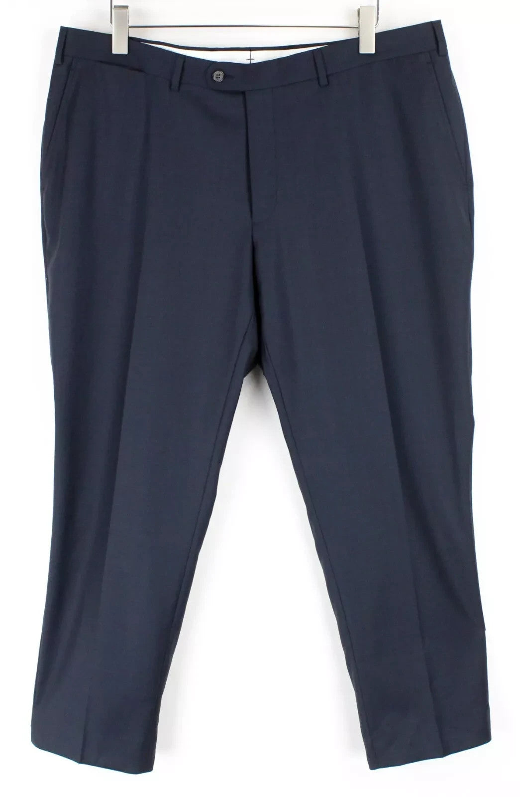 SUITSUPPLY Brescia Men Trousers UK42S Navy Pleated Lined Classic Pure Wool
