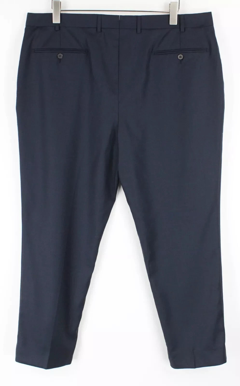 SUITSUPPLY Brescia Men Trousers UK42S Navy Pleated Lined Classic Pure Wool