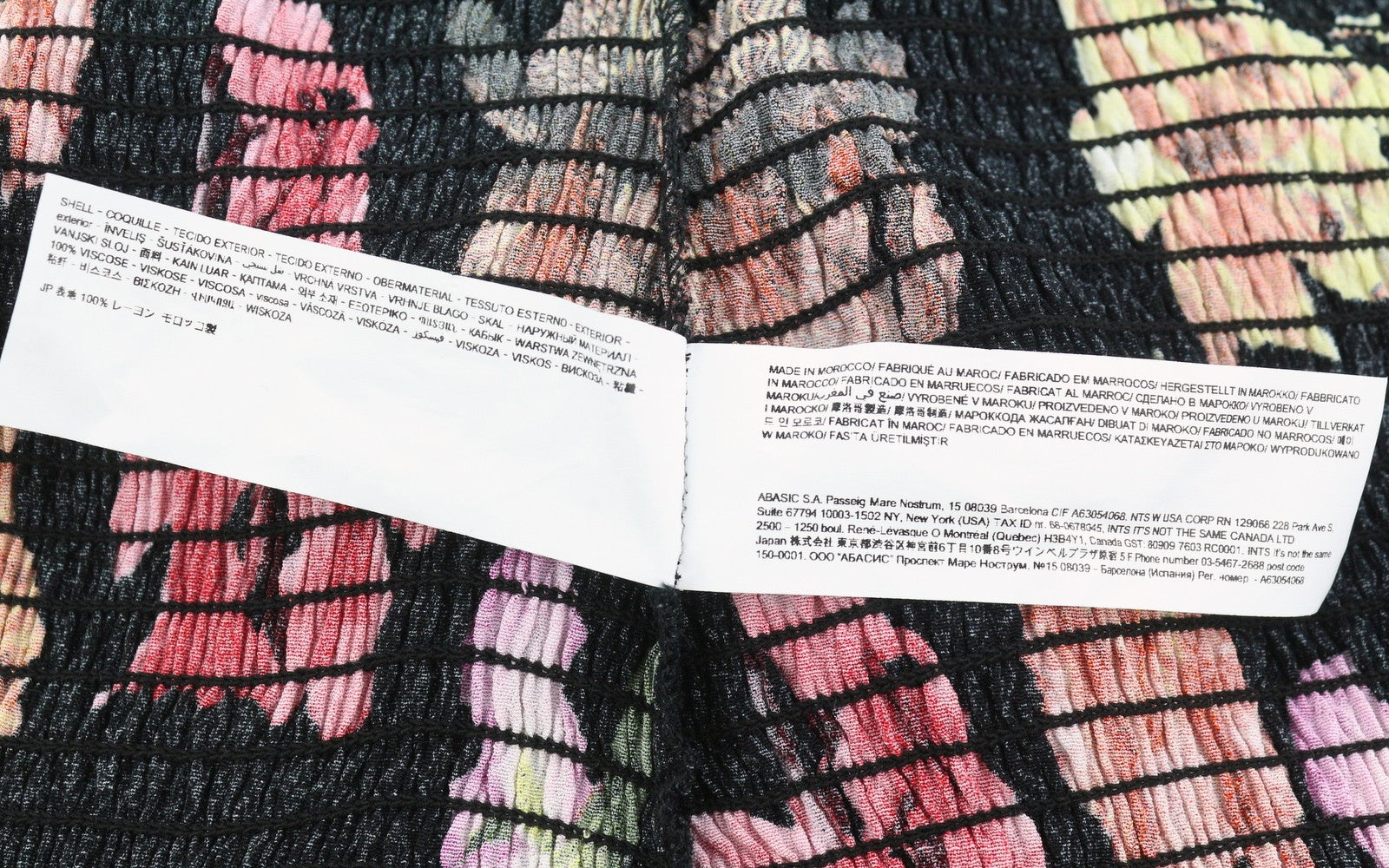 DESIGUAL Blus Rosa Women Blouse S Colourful Floral Print Cropped 3/4 Sleeves