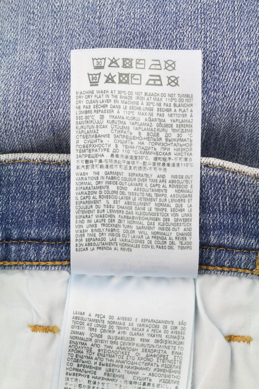 DIESEL 1983 09C01 Men Jeans W30/L34 Blue Faded Whiskers Skinny Fit High Waist