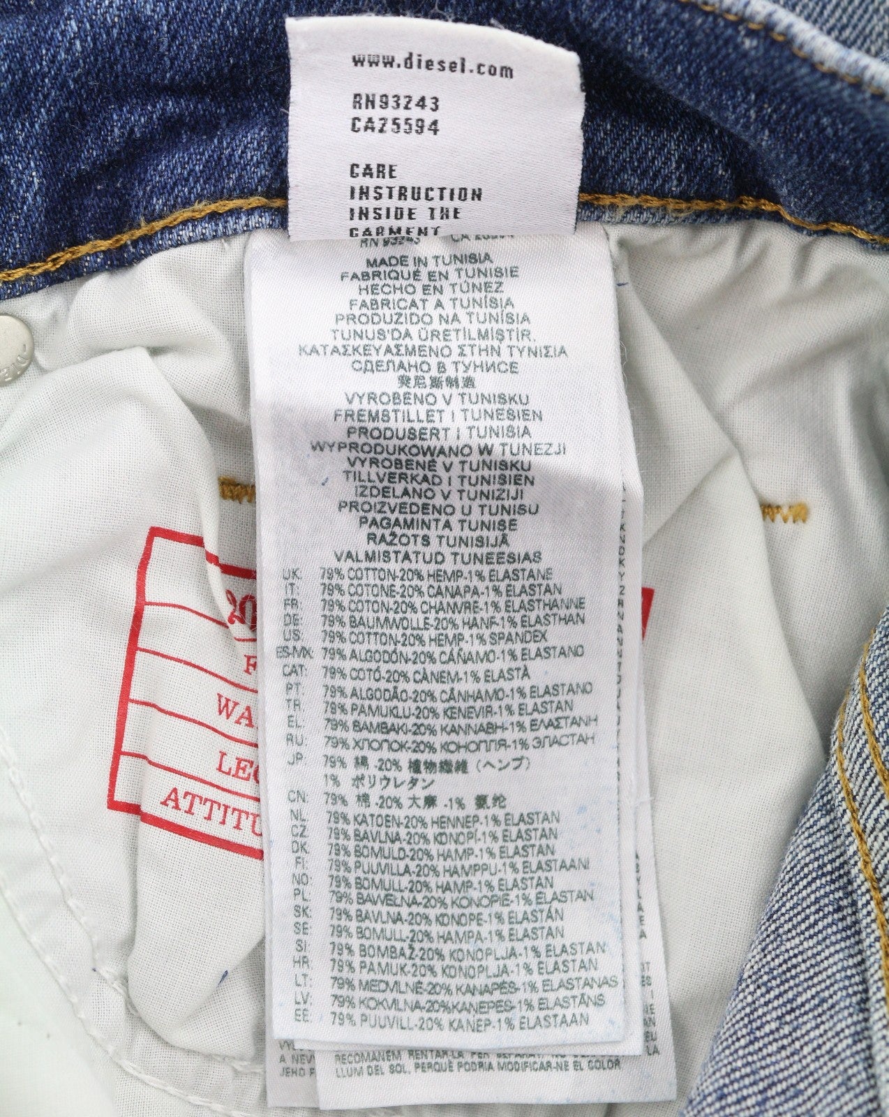 DIESEL 2020 D-Viker 007L1 Men Jeans W30/L32 Regular Fit Straight Leg RRP352