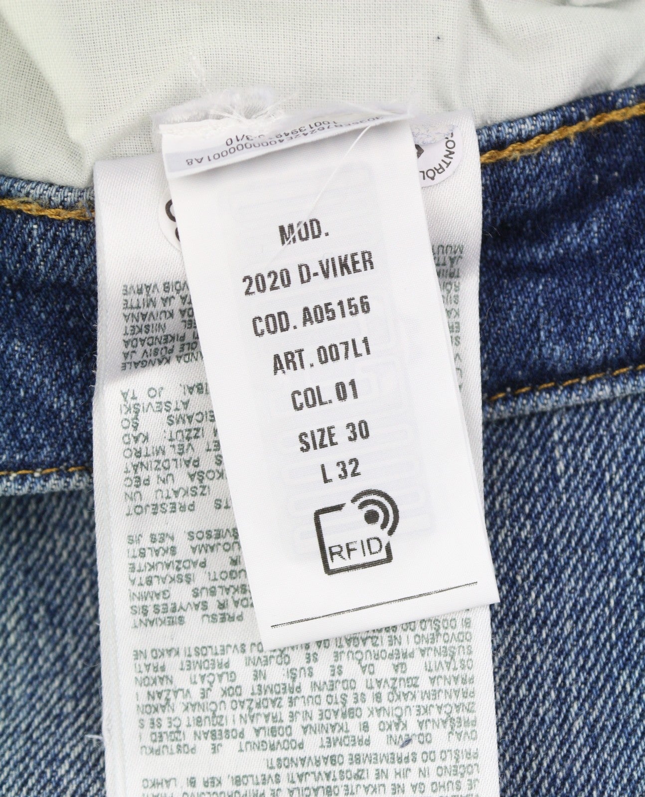 DIESEL 2020 D-Viker 007L1 Men Jeans W30/L32 Regular Fit Straight Leg RRP352