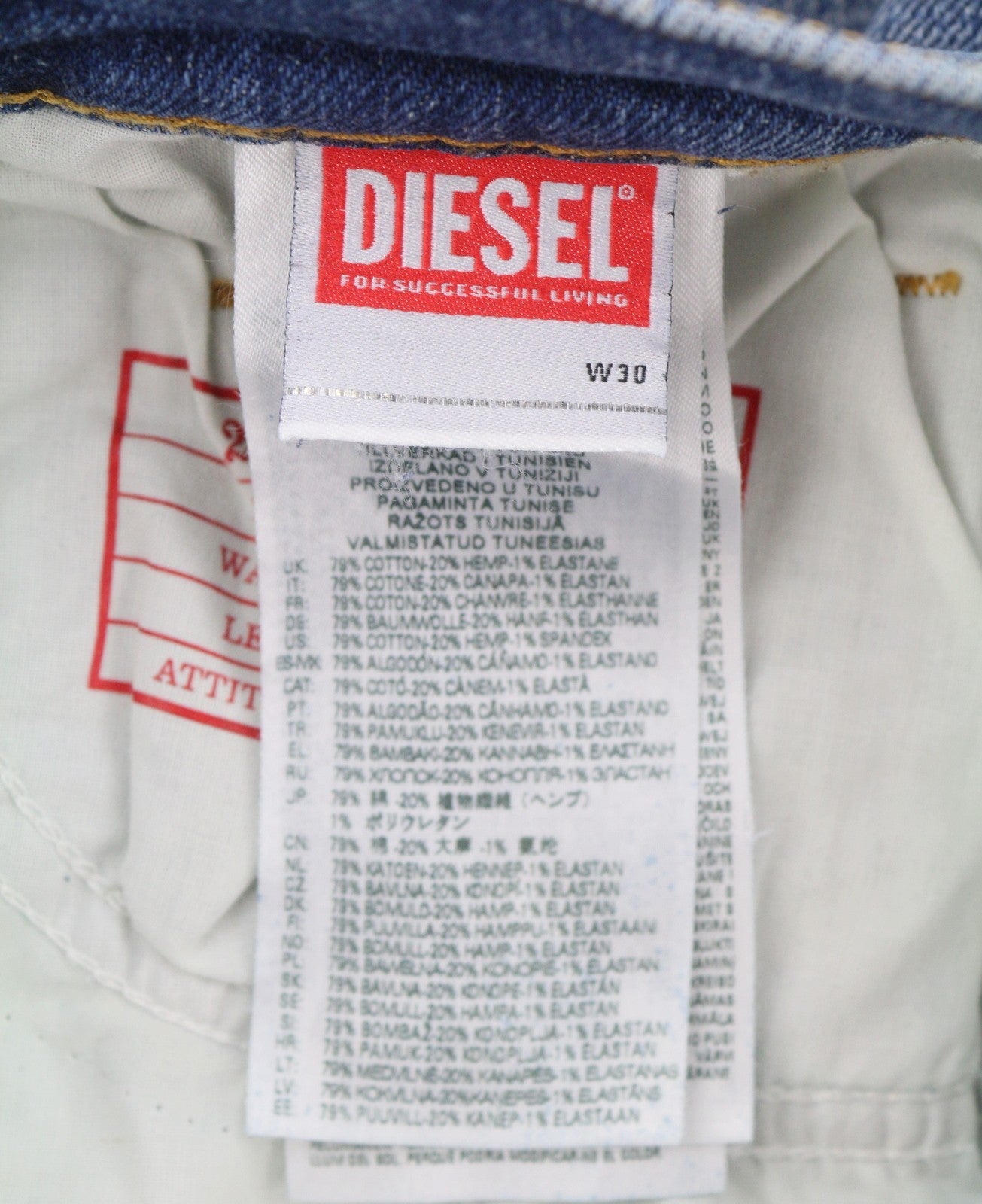 DIESEL 2020 D-Viker 007L1 Men Jeans W30/L32 Regular Fit Straight Leg RRP352