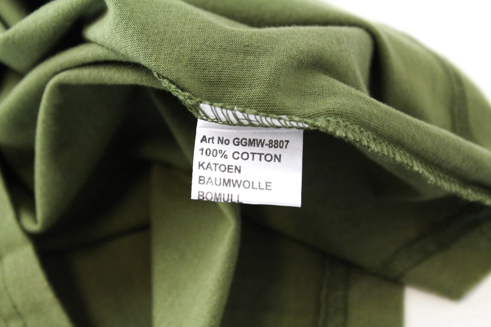 GOOD GENES Men T-Shirt M Green Short Sleeve Cotton Round Neck Logo Pullover