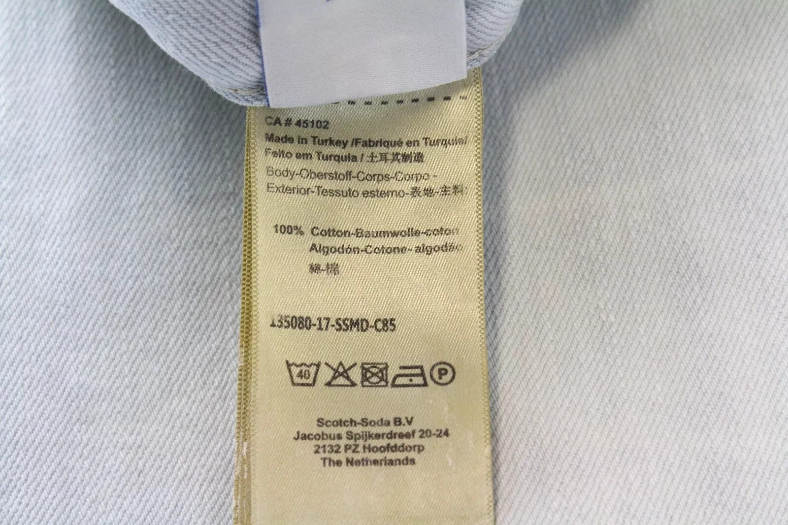 SCOTCH & SODA Tye Men Jeans W30/L32 Slim Carrot Fit Blue Pure Cotton Washed