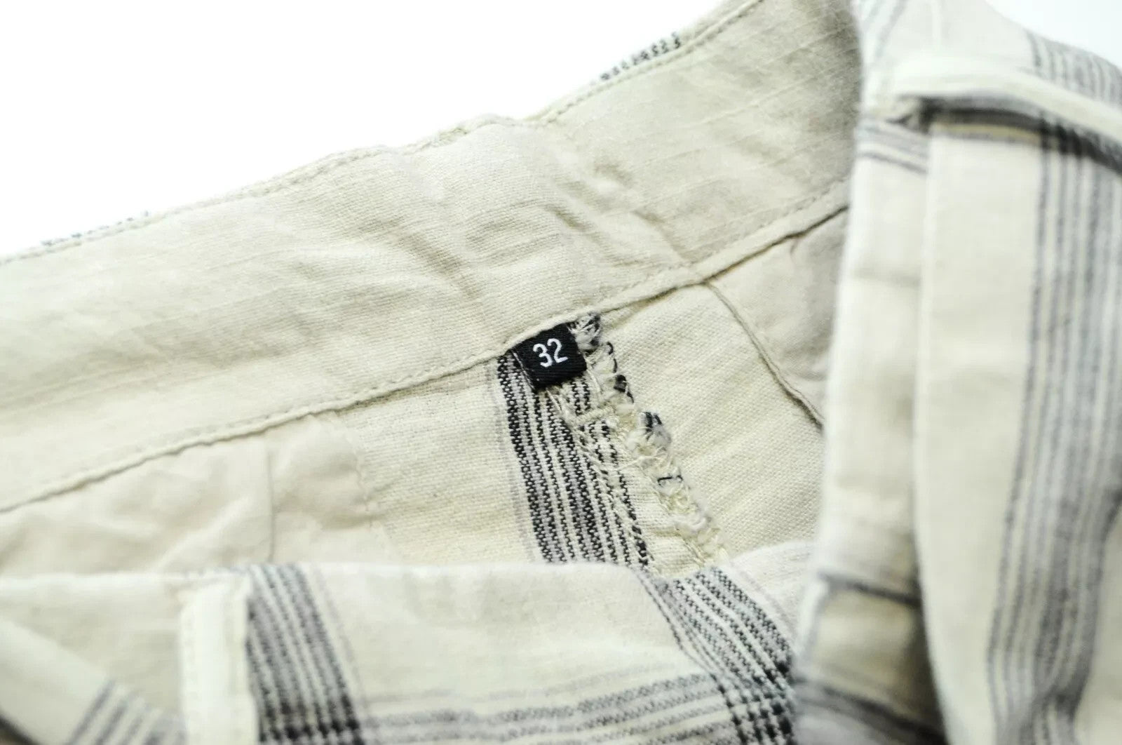 DESIGUAL Pant Marc Men Shorts 32 Lightweight Cargo Checked Linen Printed Summer