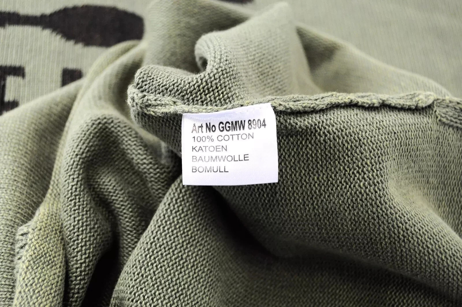 GOOD GENES Men Jumper XL Knitted Logo Crew Neck Casual Long Sweater Ivy Green