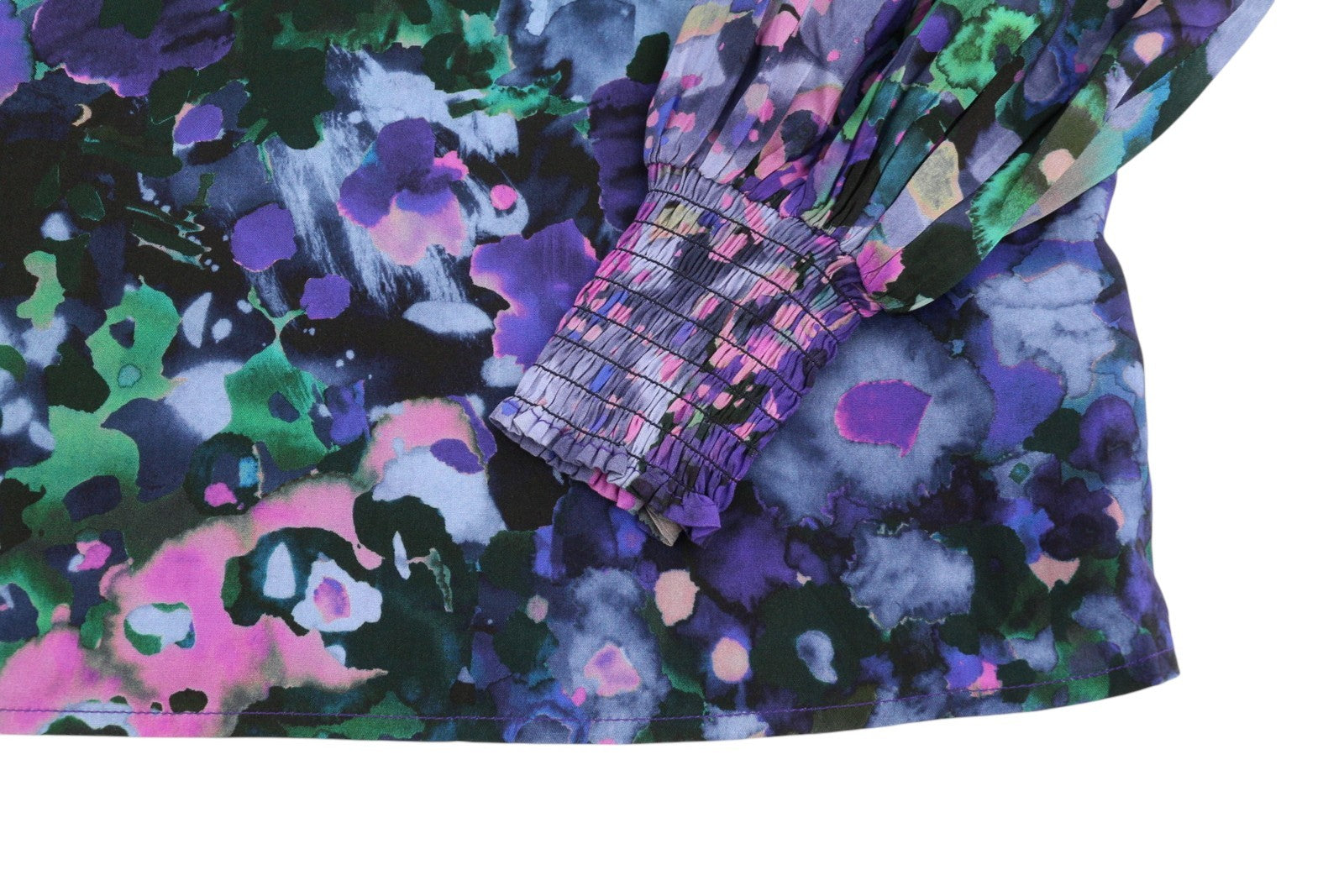 DESIGUAL Blus Cairo Rep Women Blouse XS Colourful Floral Print Long Sleeve