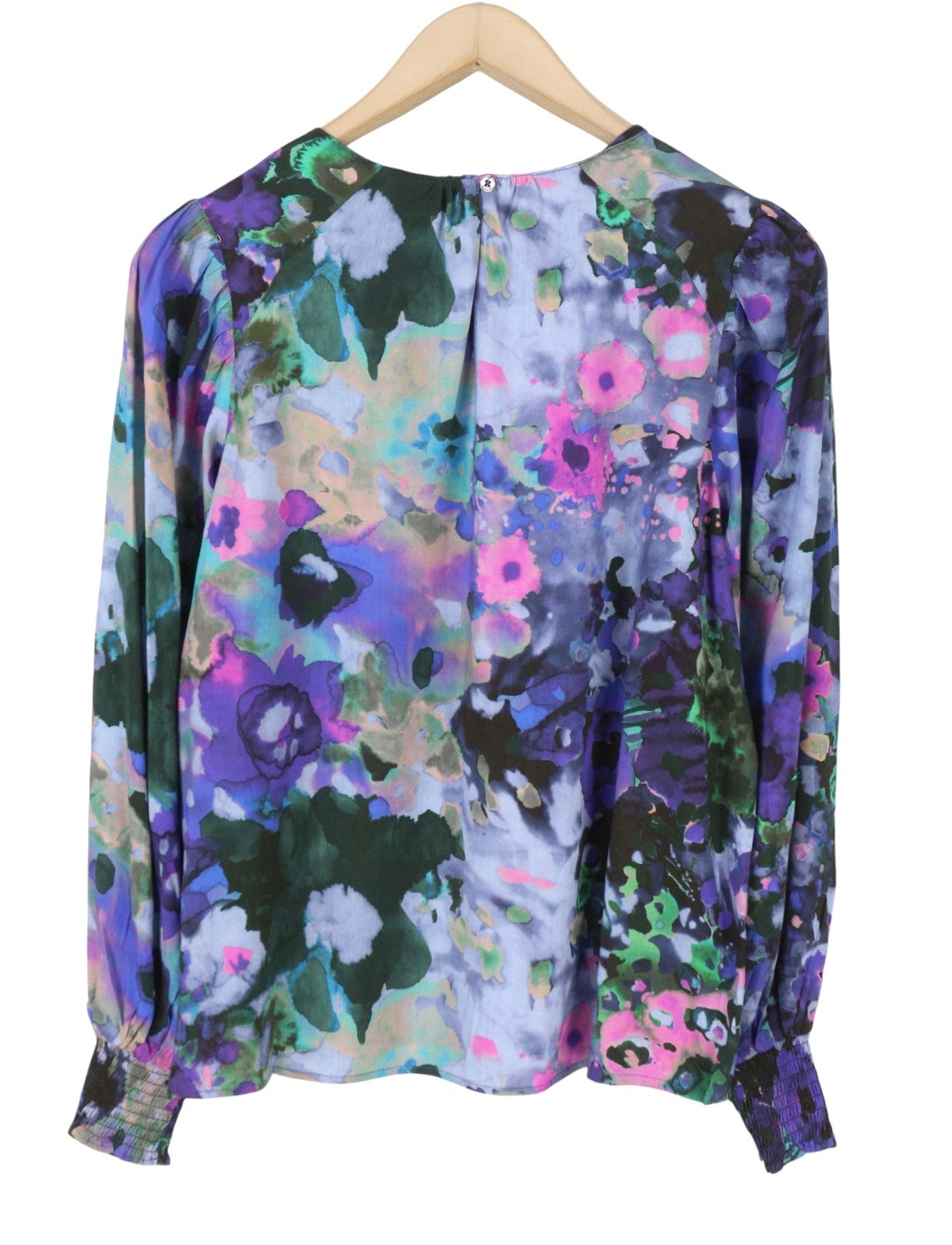 DESIGUAL Blus Cairo Rep Women Blouse S Colourful Floral Print Long Sleeve