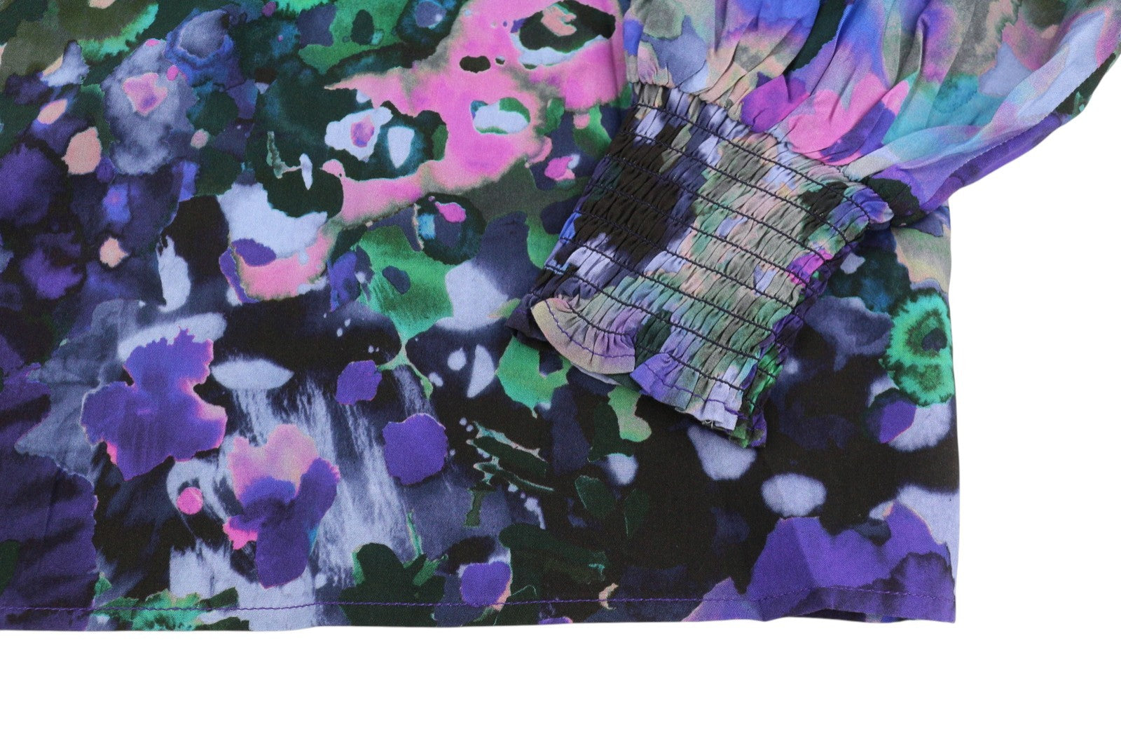 DESIGUAL Blus Cairo Rep Women Blouse S Colourful Floral Print Long Sleeve