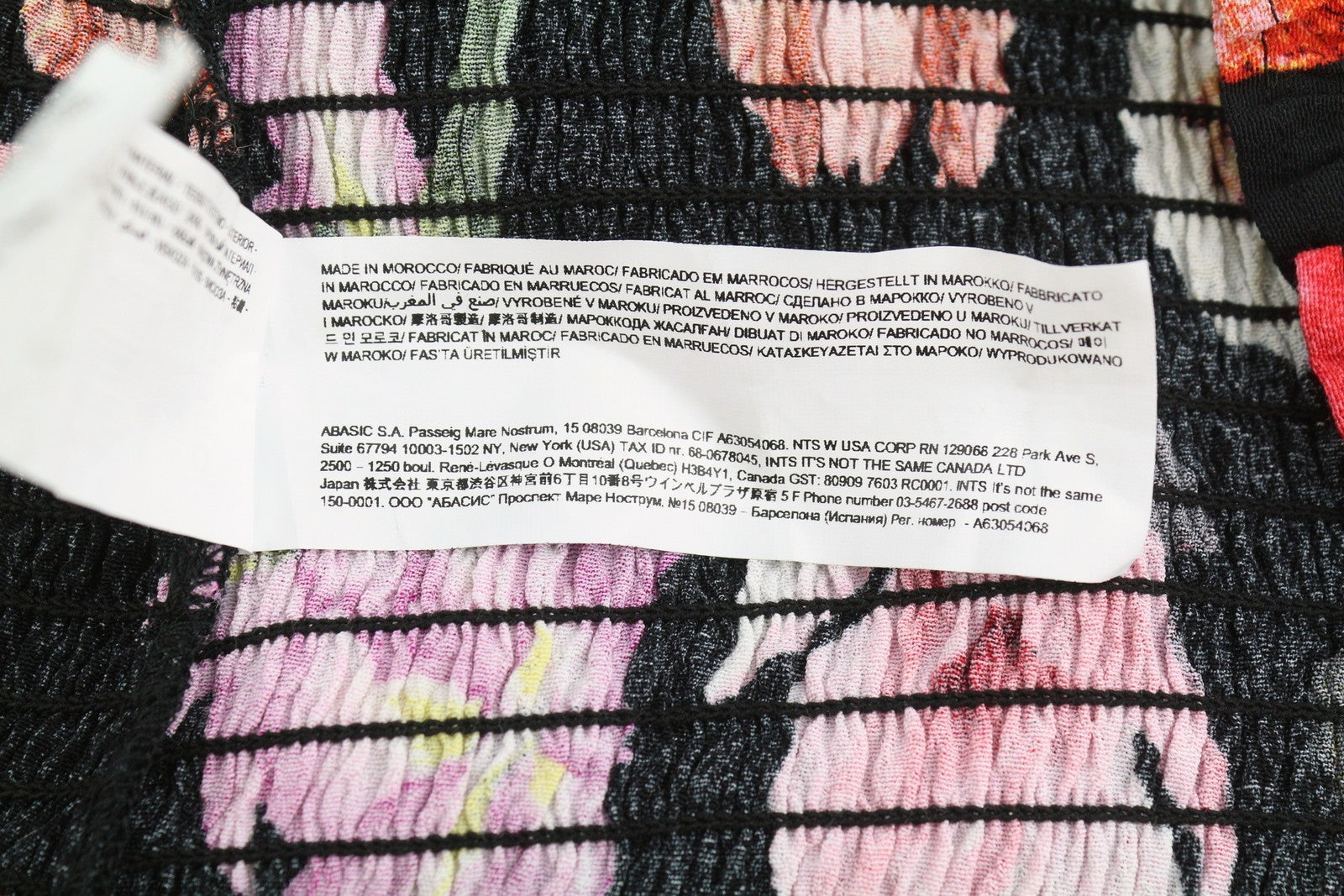 DESIGUAL Blus Rosa Women Blouse L Colourful Floral Print Cropped 3/4 Sleeves