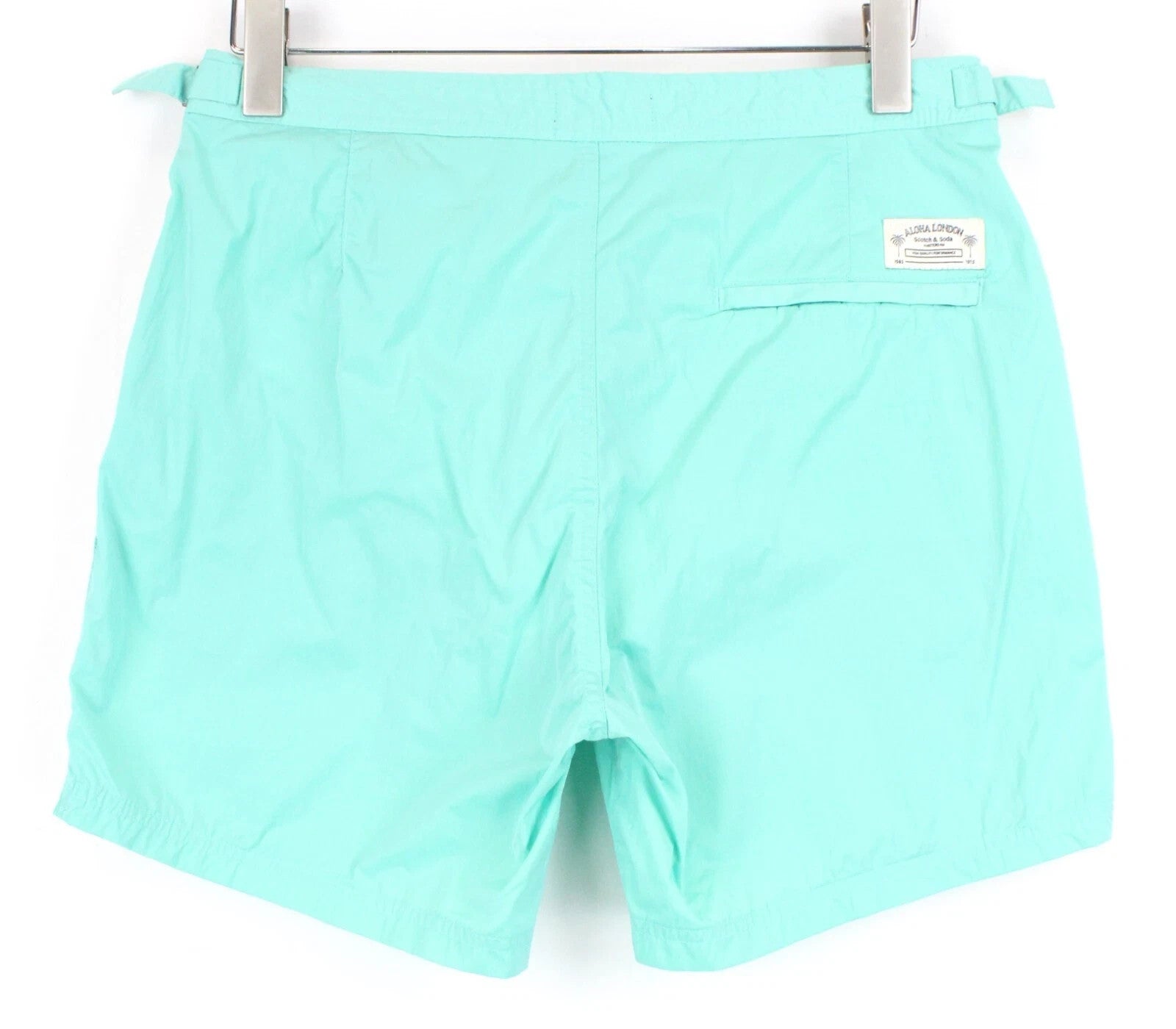 SCOTCH & SODA Aloha London Men Swimwear S Nylon Ocean Blue Side-Adjusters Trunks