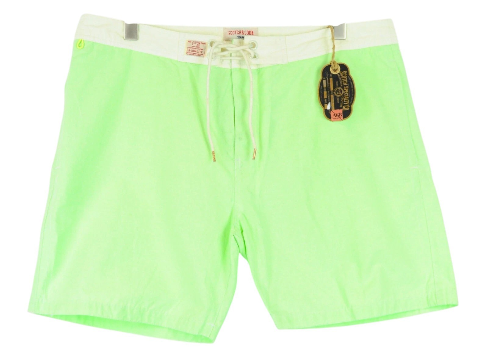 SCOTCH & SODA Ams Couture Men Swimwear 2XL Green Cotton Blend Summer Trunks