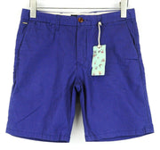 SCOTCH & SODA Ams Couture Men Shorts W29 Blue Pure Cotton Summer Slit Pockets