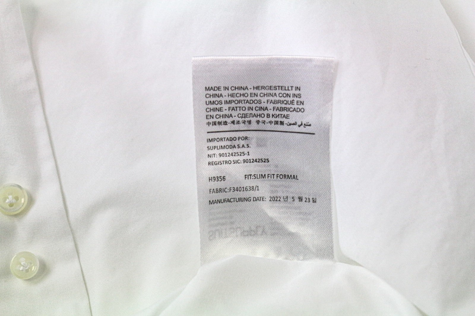 SUITSUPPLY vyriški formalūs marškiniai, 39/15 1/2, ploni, balti, grynos medvilnės, iškirpte