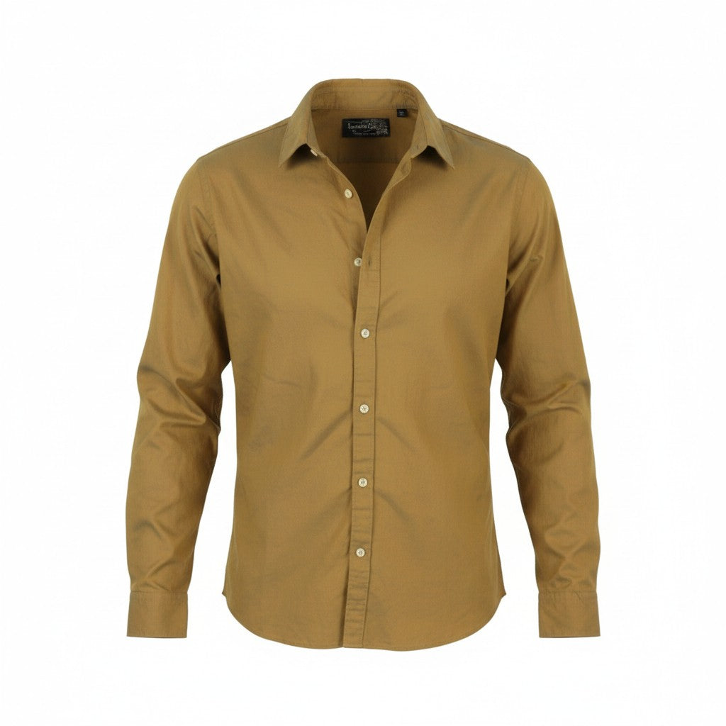 SCOTCH & SODA Men Shirt M Brown Holographic Effect Button-Up Casual