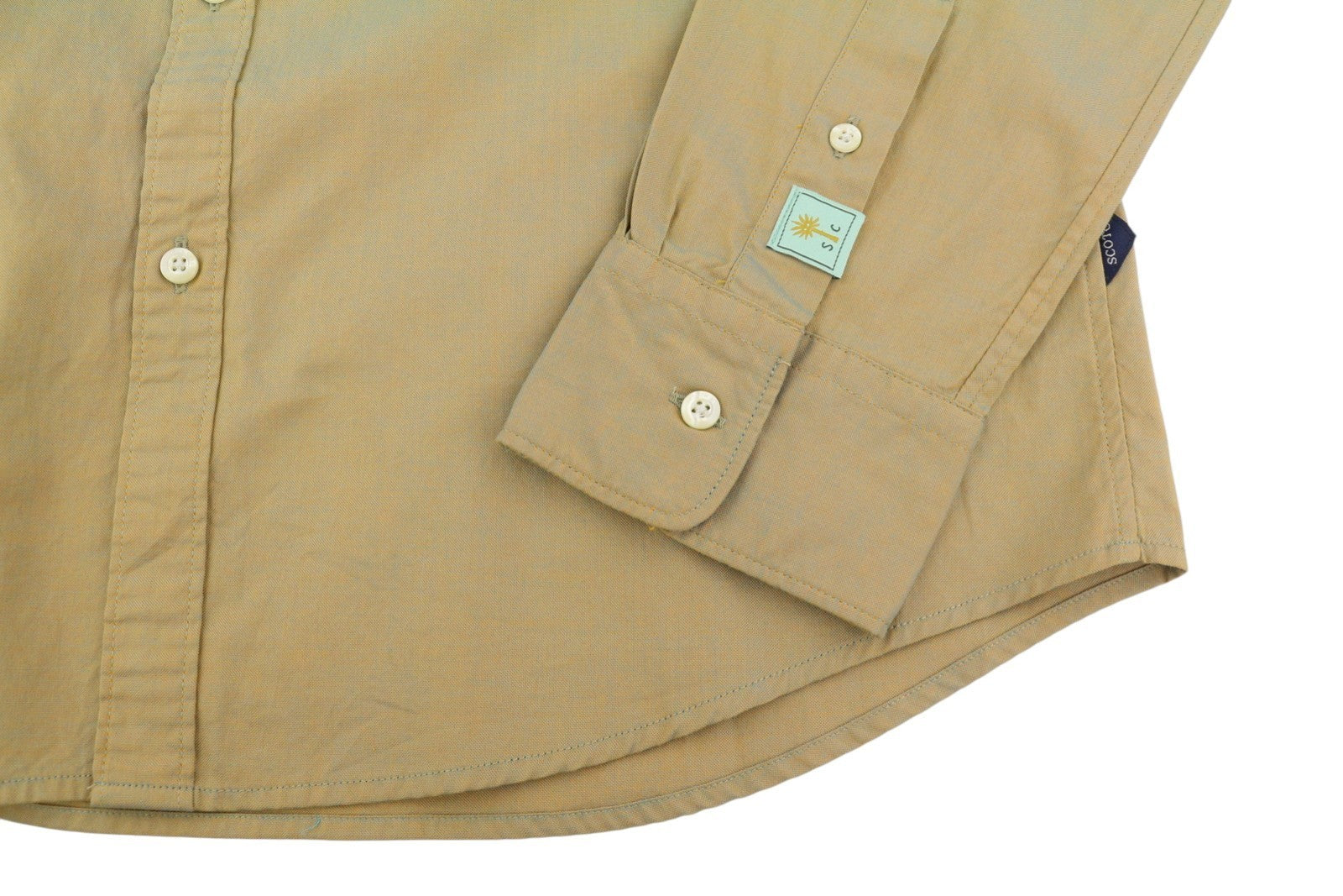 SCOTCH & SODA Men Shirt M Brown Holographic Effect Button-Up Casual