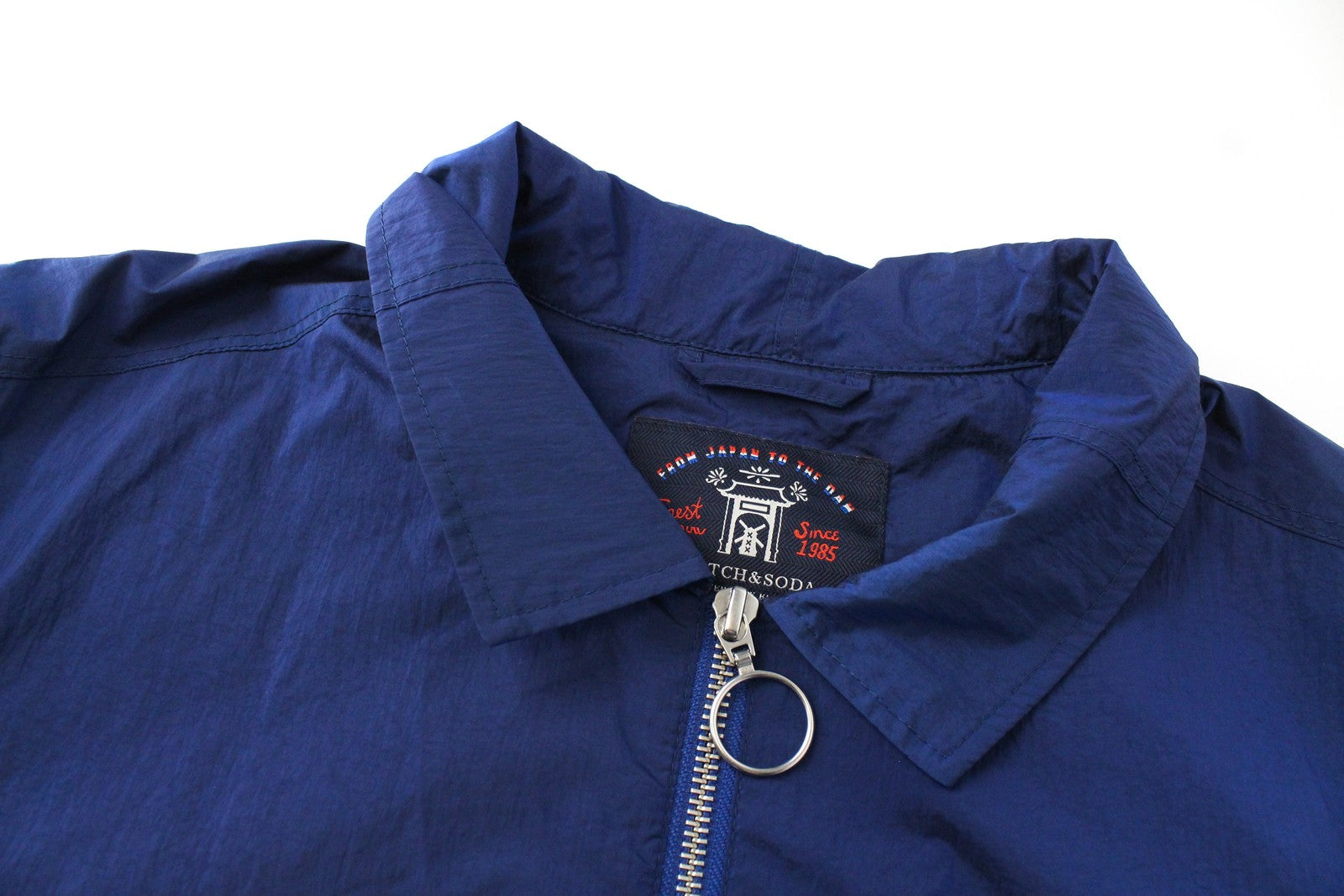 SCOTCH & SODA Ams Couture Men Jacket ~L Blue Lightweight Long Sleeved Collared