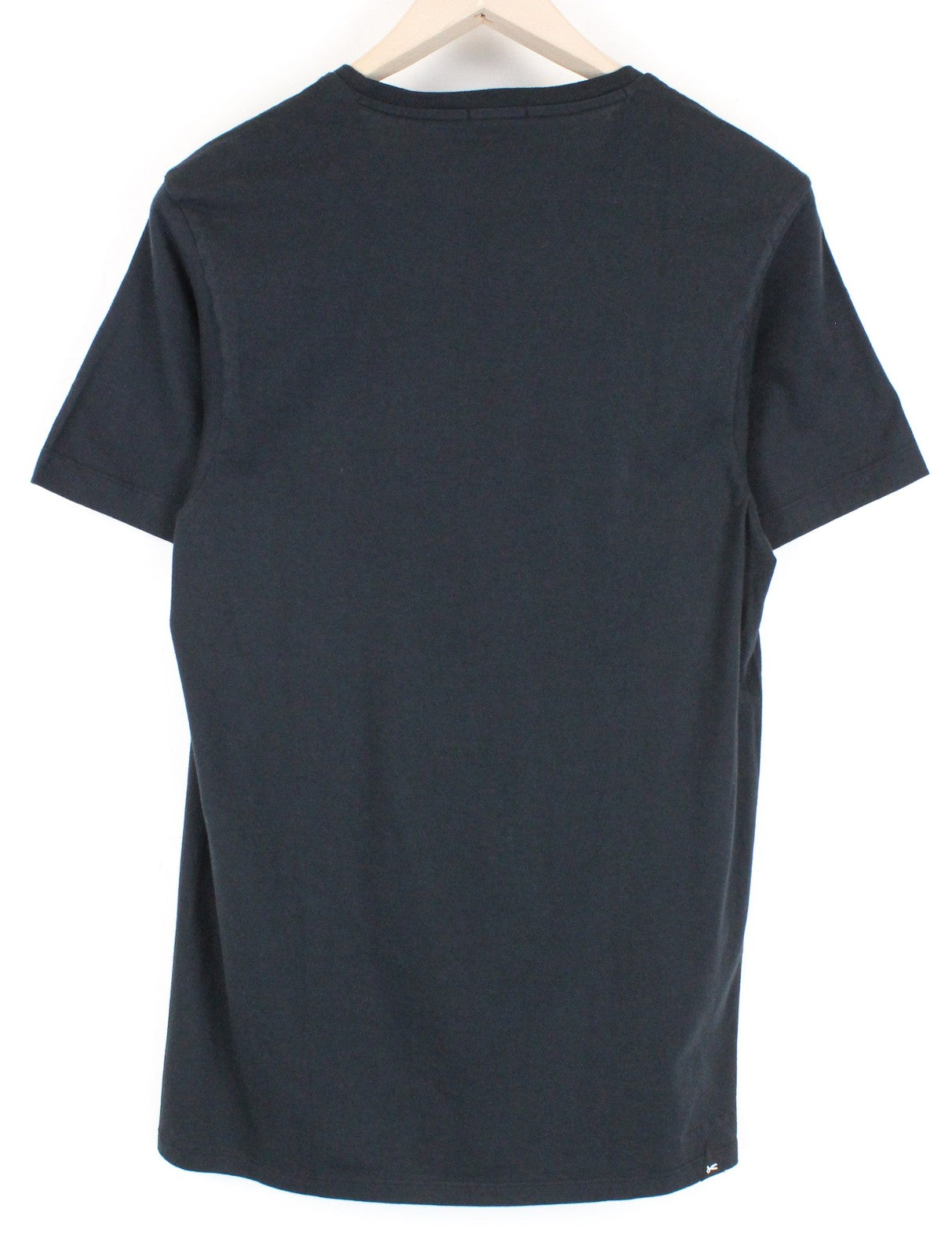 DENHAM Tubular Men T-Shirt S Black Pure Cotton Short Sleeved Basic Pullover