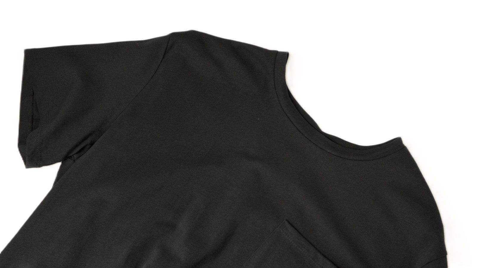 DENHAM Omono Women T-Shirt XS Black Pure Cotton Pocketed Casual Short Sleeve