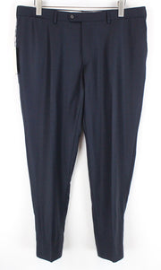 SUITSUPPLY Brescia Men Trousers UK40S Navy Pure Wool Pleated Classic Formal