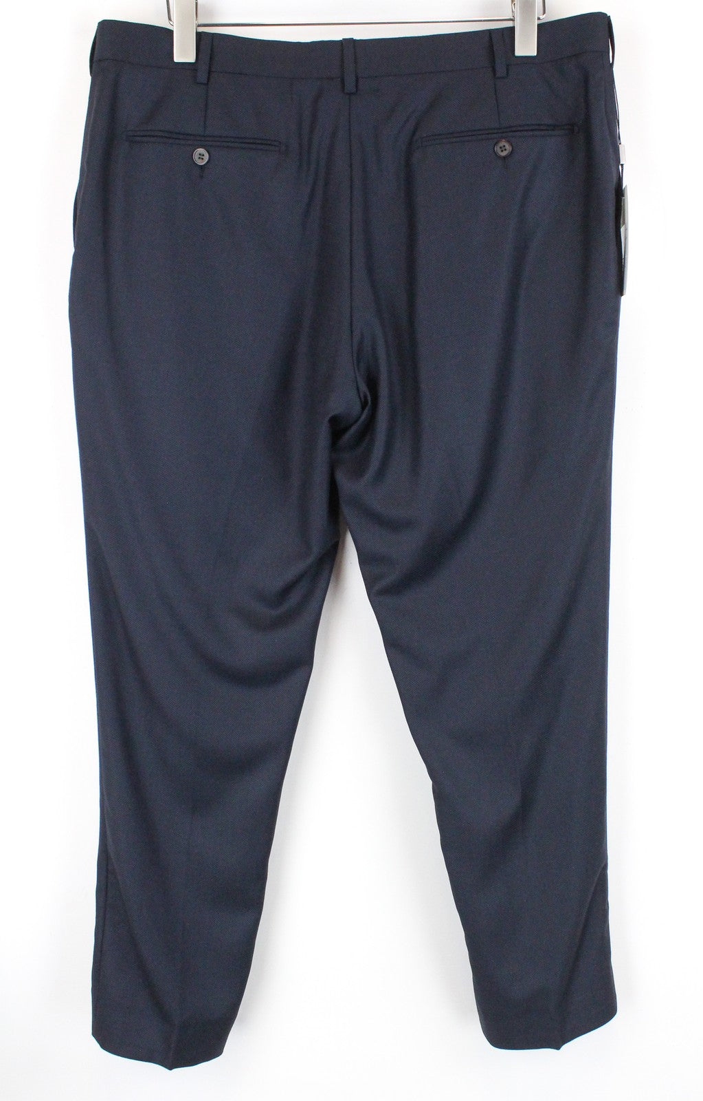 SUITSUPPLY Brescia Men Trousers UK40S Navy Pure Wool Pleated Classic Formal