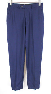 SUITSUPPLY Brescia Men Trousers UK28R Blue Pure Wool Lined Slit Pocket Formal