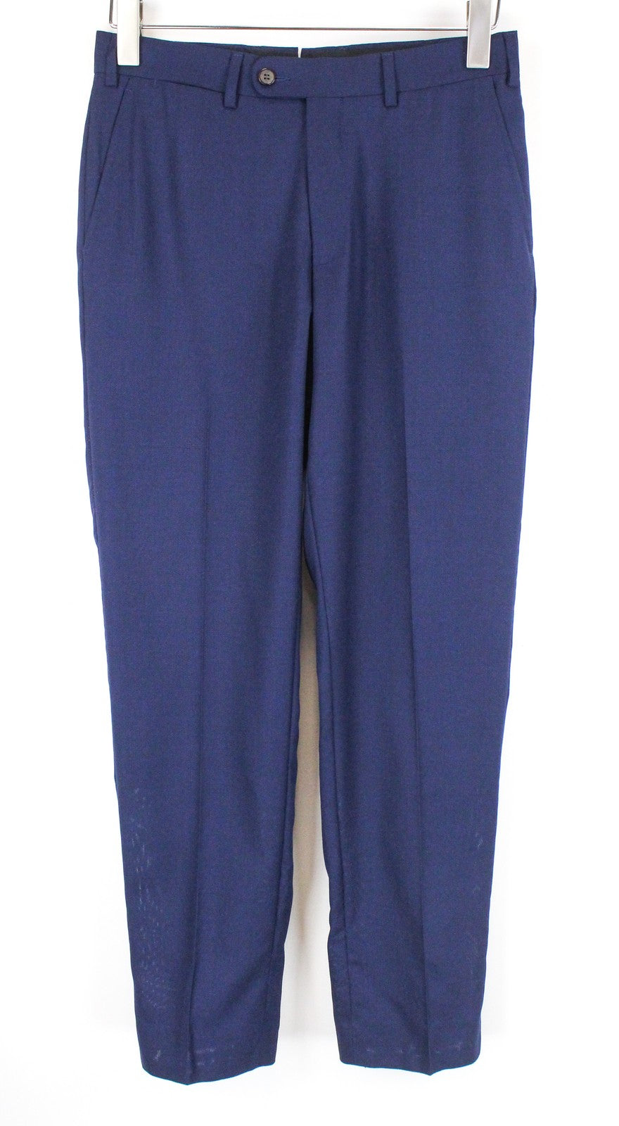 SUITSUPPLY Brescia Men Trousers UK28R Blue Pure Wool Lined Slit Pocket Formal