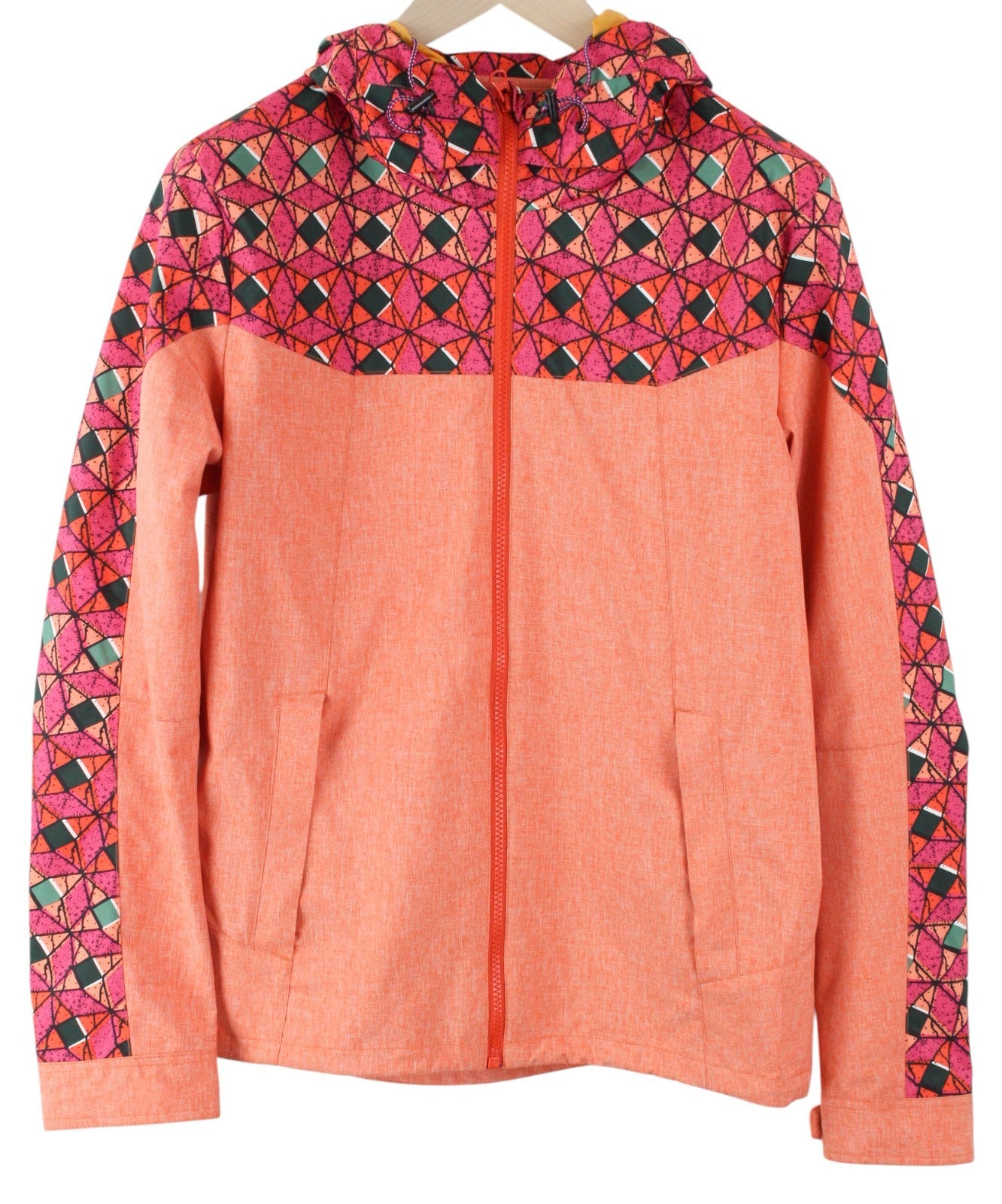 SCOTCH & SODA Ams Couture Men Jacket S Orange Geometric Pattern Hooded