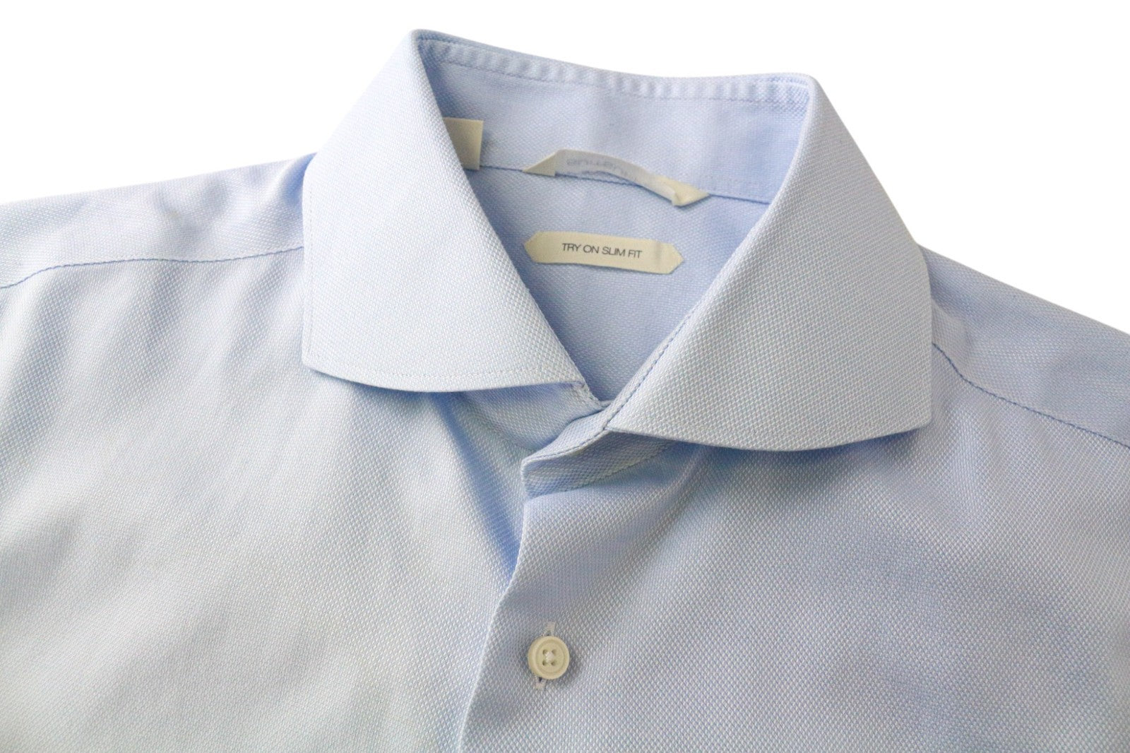 SUITSUPPLY vyriški formalūs marškinėliai 40L/15 3/4L ploni mėlyni medvilniniai marškinėliai ilgomis rankovėmis 