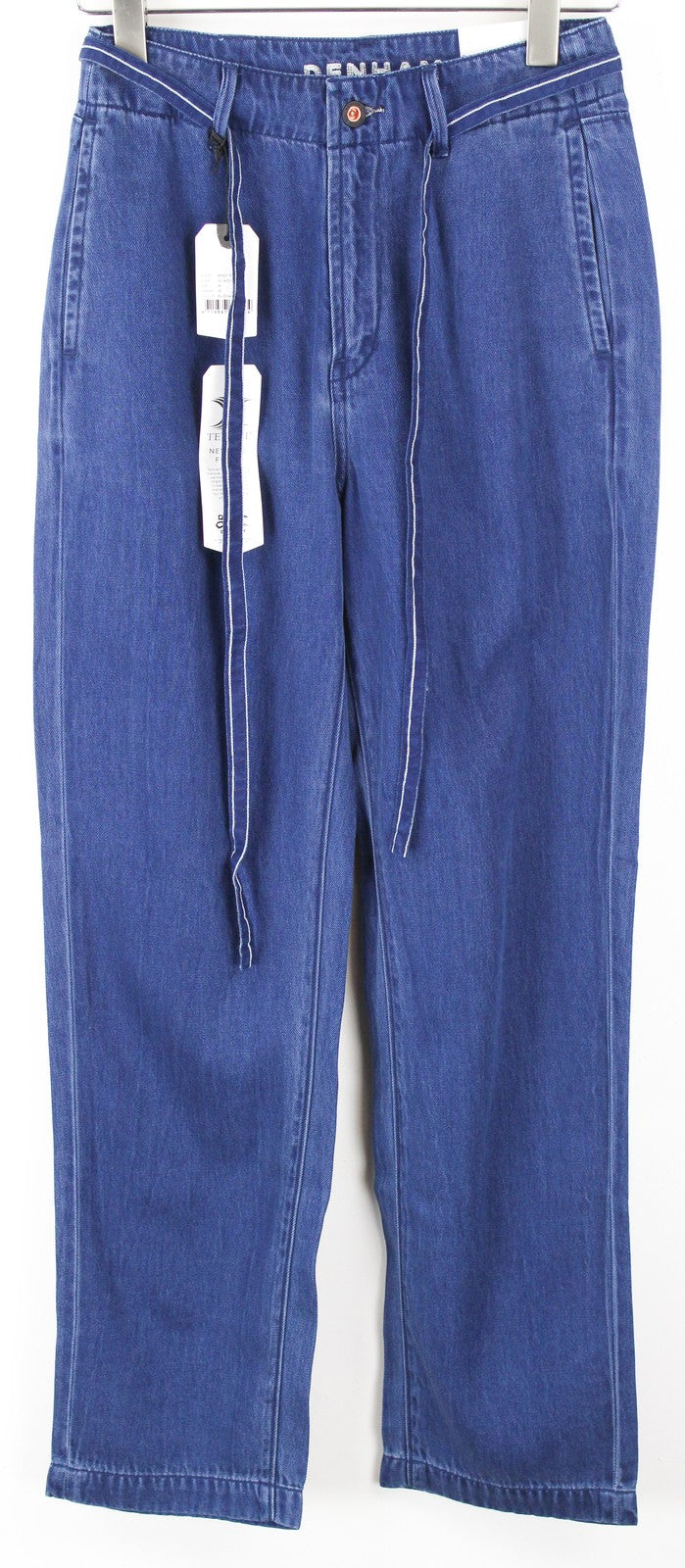 DENHAM Brady Women Jeans W28/L28 Wide Blue Cotton Blend Lightweight Side Pocket
