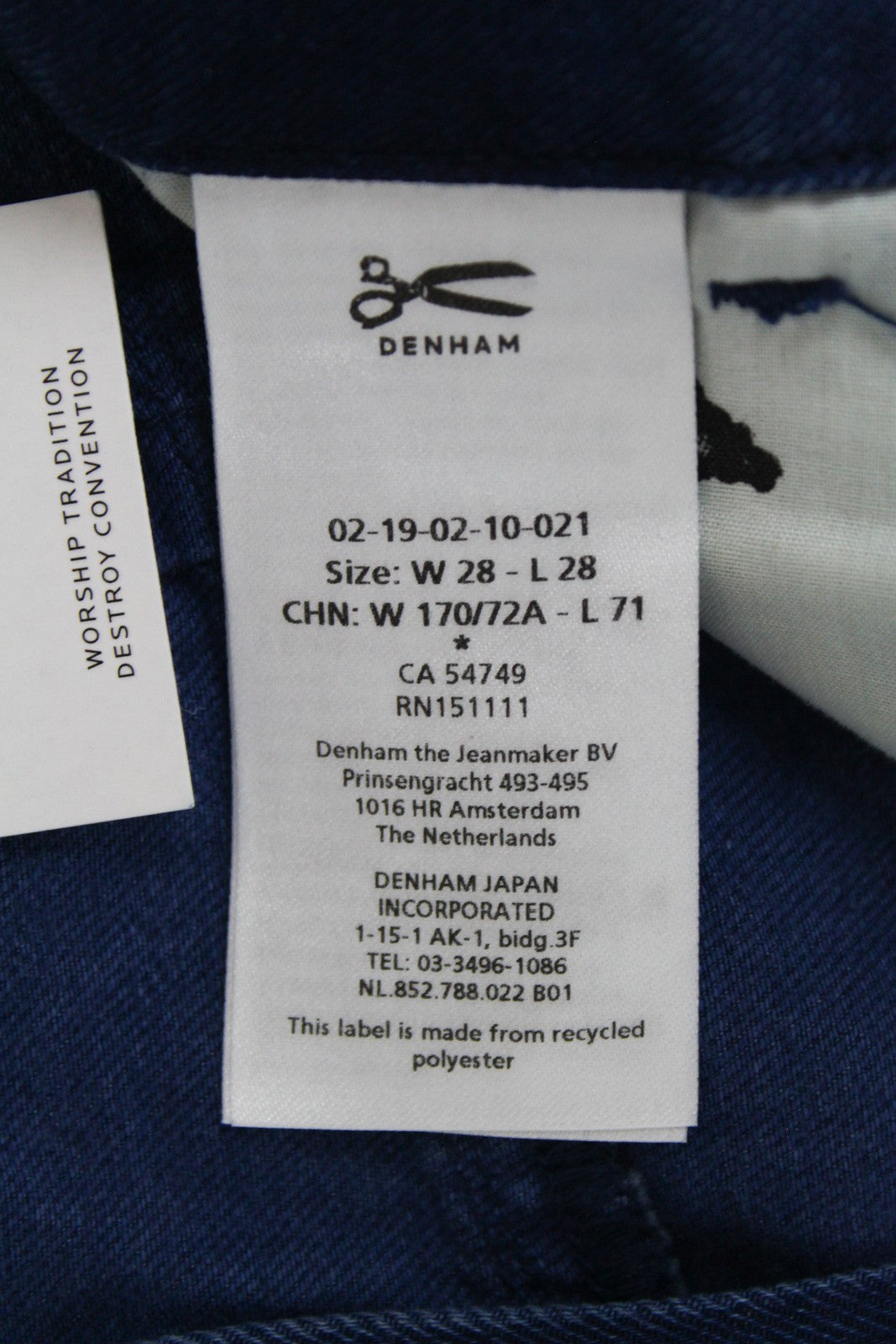 DENHAM Brady Women Jeans W28/L28 Wide Blue Cotton Blend Lightweight Denim