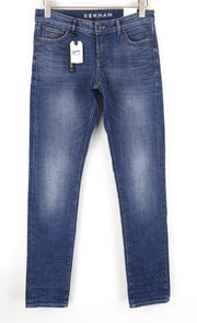 DENHAM Sally Women Jeans W27/L32 Straight Fit Blue Washed Cotton Stretch