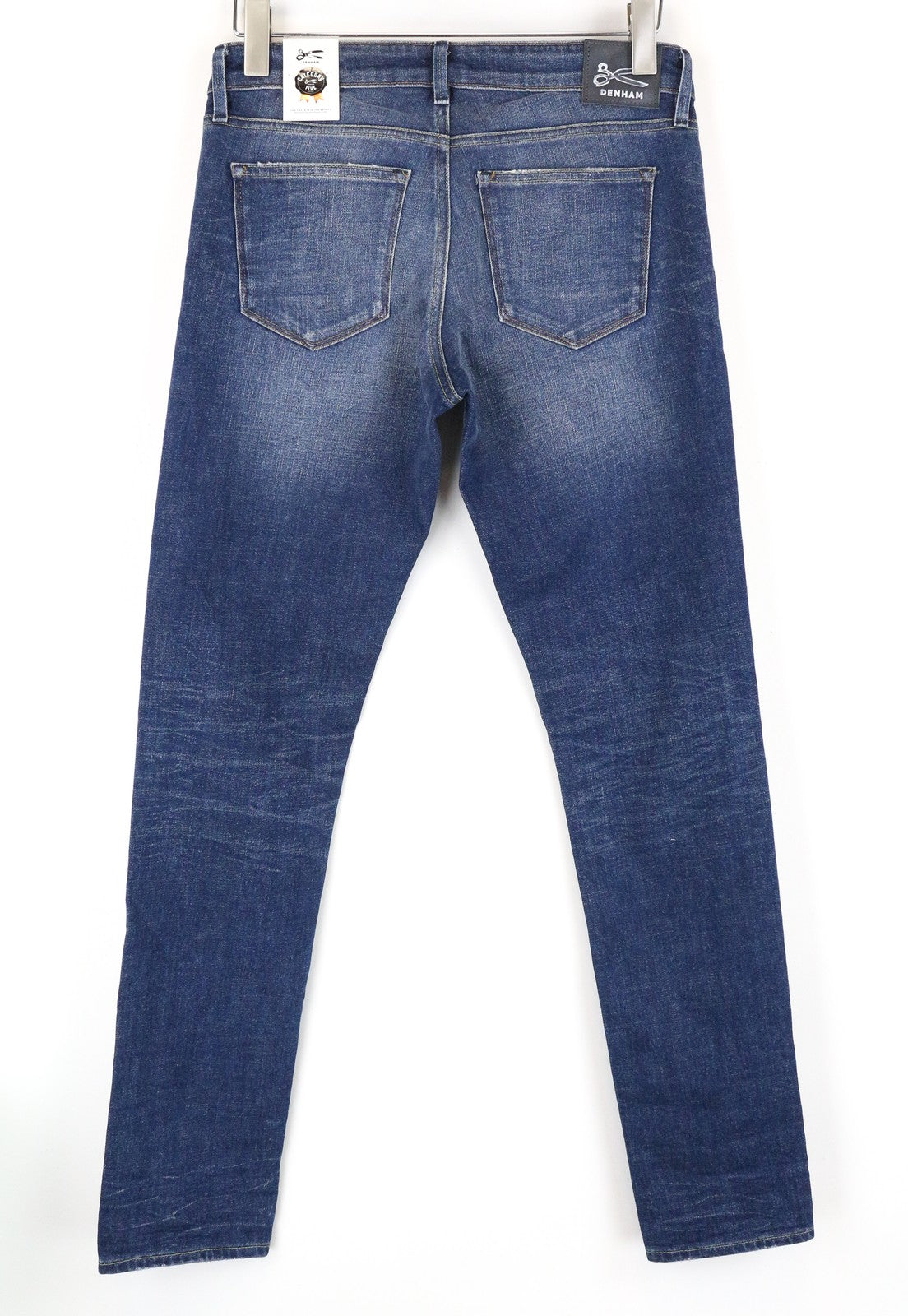 DENHAM Sally Women Jeans W27/L32 Straight Fit Blue Washed Cotton Stretch