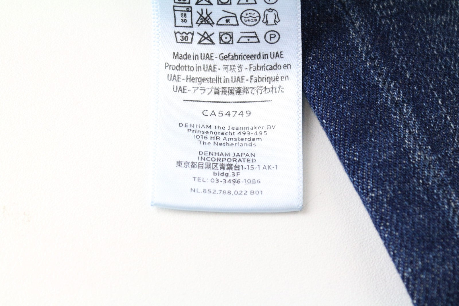DENHAM Sally Women Jeans W27/L32 Straight Fit Blue Washed Cotton Stretch